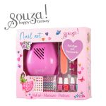 Souza! Zestaw lakierów i akcesoriów do paznokci z suszarką 10 el. 6+