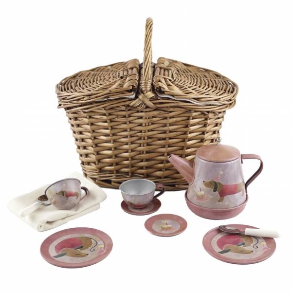 Egmont Toys®: Zestaw herbaciany w wiklinowym koszu, Pieski
