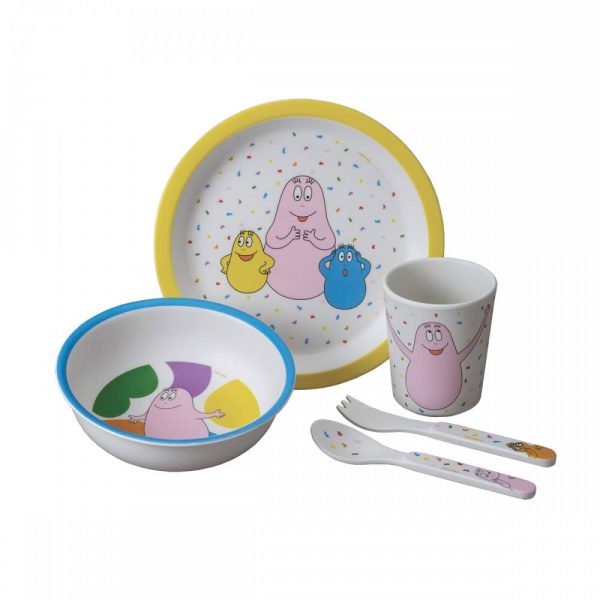 Petit Jour Paris: Barbapapa - zestaw naczyń i sztućców dla dziecka
