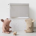 3 Sprouts Pudełko Zamykane Recycled Gingham Beige - obrazek 3
