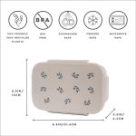 3 Sprouts Lunchbox Bento Blueberry Taupe - obrazek 3