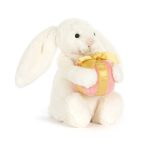 Jellycat: Wesoły Króliczek z Prezentem 18 cm - obrazek 3
