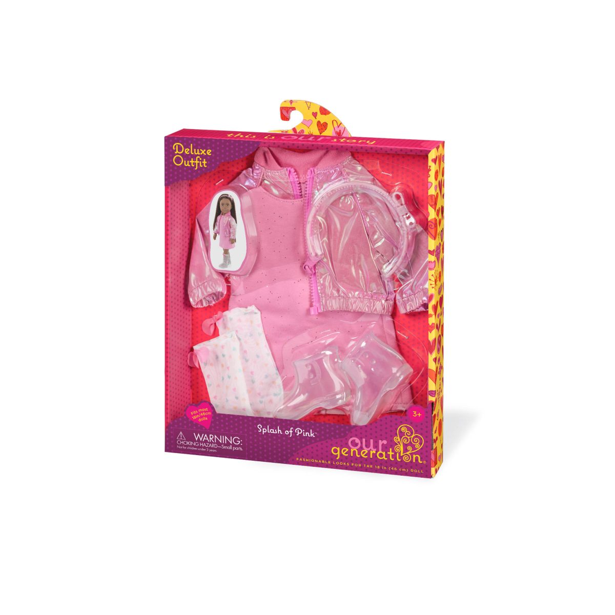 Our Generation: Zestaw ubranek DELUXE dla lalek – Splash of Pink - obrazek 3