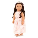 Our Generation: Lalka ANISSA 46cm – w kreacji na wyjątkową okazję, PRZEBITE USZY i kolczyki