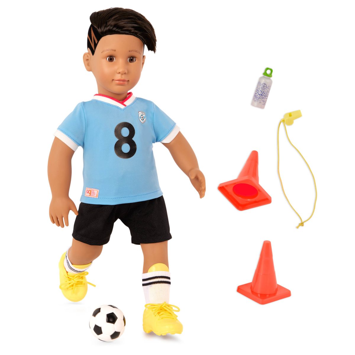 Our Generation: Lalka CHŁOPIEC MATEO 46cm – PIŁKARZ z akcesoriami sportowymi - obrazek 1