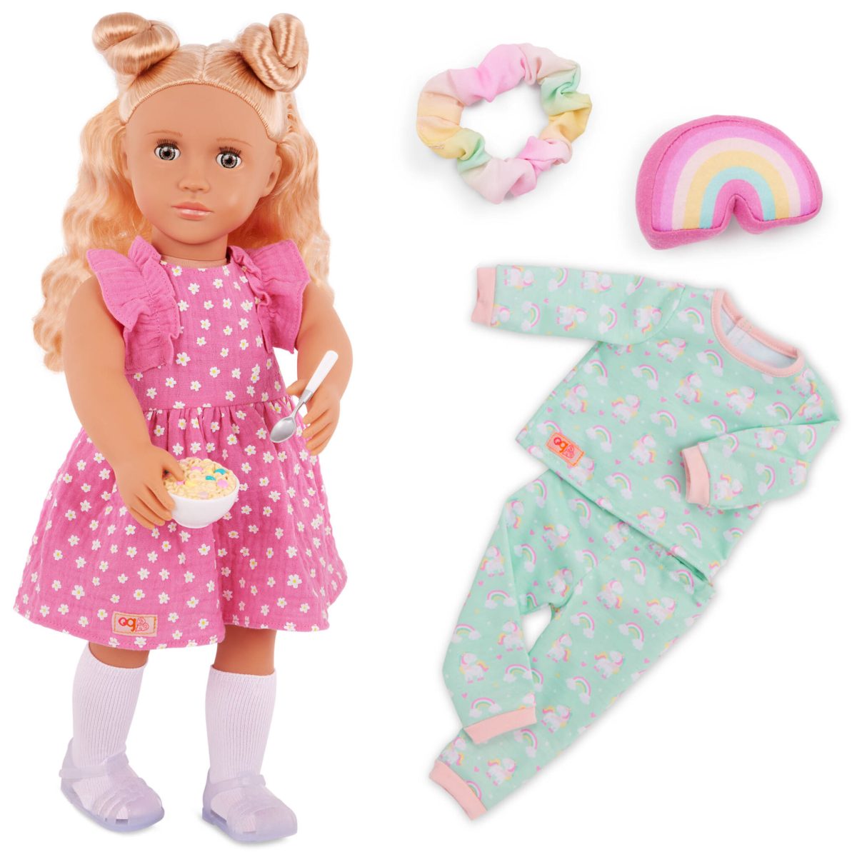 Our Generation: Lalka GILLIAN 46cm – z ROGATYMI koczkami i PIŻAMKĄ - obrazek 1