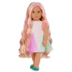 Our Generation: Lalka TESSIE 46cm – z regulowanymi włosami i kolorowymi pasemkami - obrazek 2