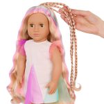 Our Generation: Lalka TESSIE 46cm – z regulowanymi włosami i kolorowymi pasemkami - obrazek 3
