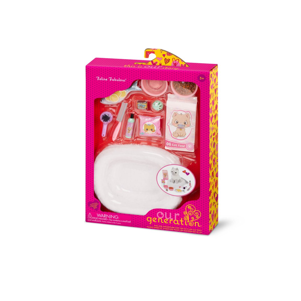 Our Generation: Zestaw akcesoriów – Feline Fabulous – LEGOWISKO dla KOTKA - obrazek 4