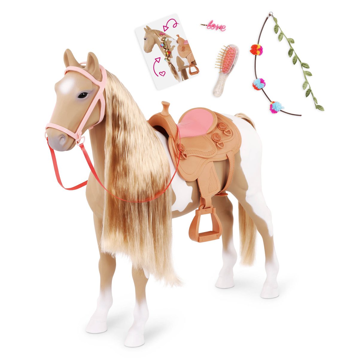Our Generation: Duży koń dla lalki 46cm – PALOMINO – do czesania - obrazek 1