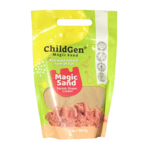ChildGen: Piasek kinetyczny, 100% NATURALNY, opakowanie re-fill 907g, zapach brzoskwiniowy