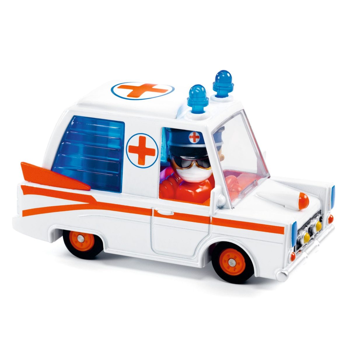 Djeco: Autko CRAZY MOTORS - HURRY AMBULANCE - obrazek 1