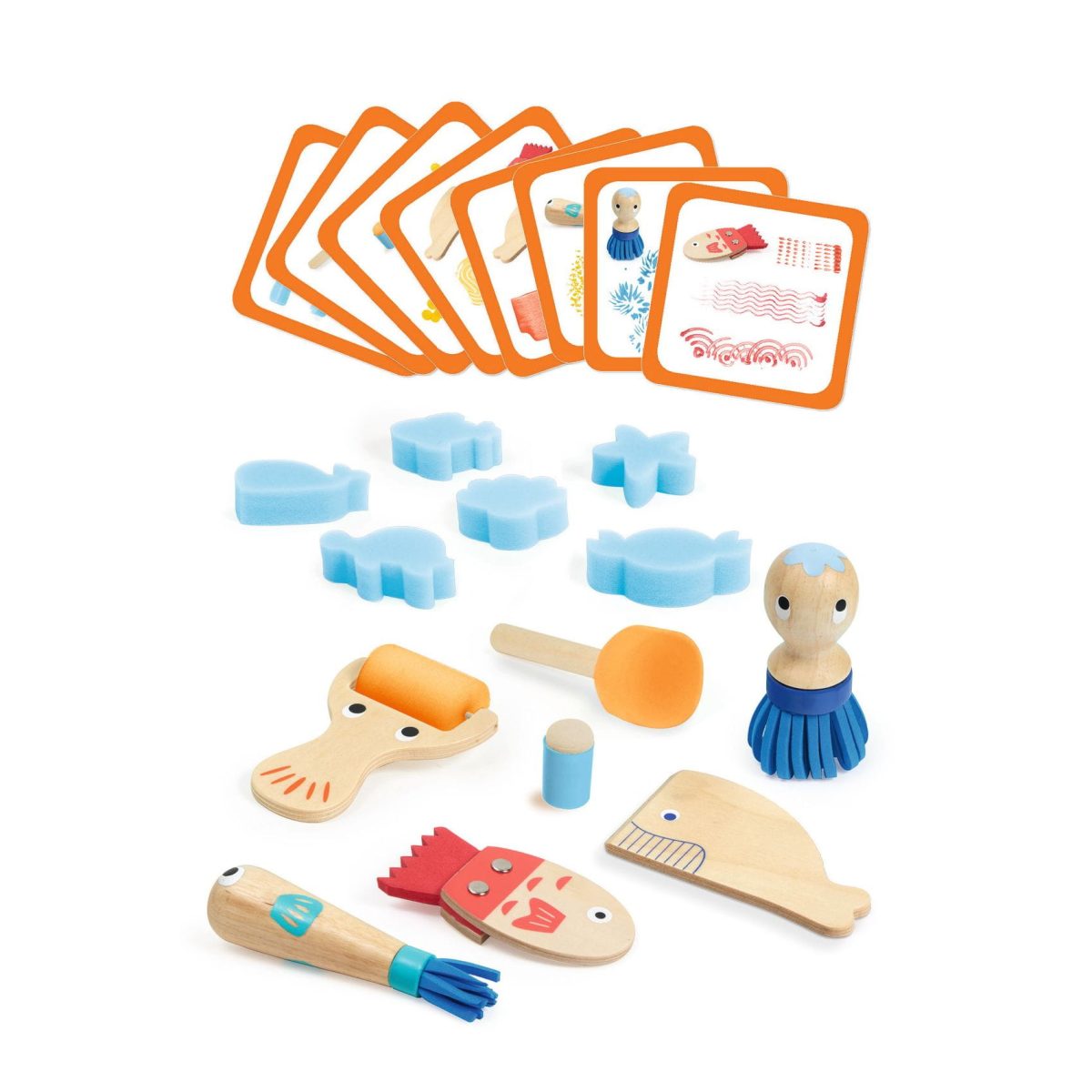 Djeco: Zestaw artystyczny Narzędzia do malowania 3+ - obrazek 2