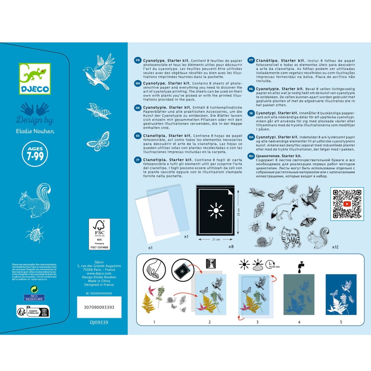 Djeco: Zestaw artystyczny cyjanotypia LAS 7+ - obrazek 5