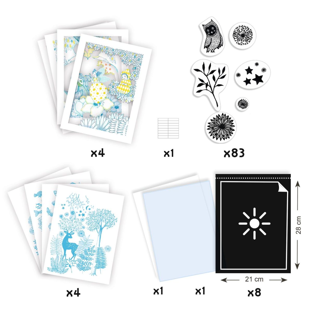 Djeco: Zestaw artystyczny cyjanotypia NOC 7+ - obrazek 4