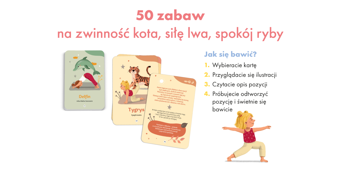 Karty_Joga_dla_dzieci_9788368044522_wizualizacja Kapitan Nauka: Joga dla dzieci. Trening ciała i umysłu - obrazek 2