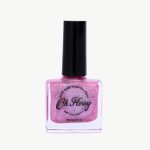 Oh Flossy: Lakier do paznokci 12 ml, roślinna formuła, PINK GLITTER