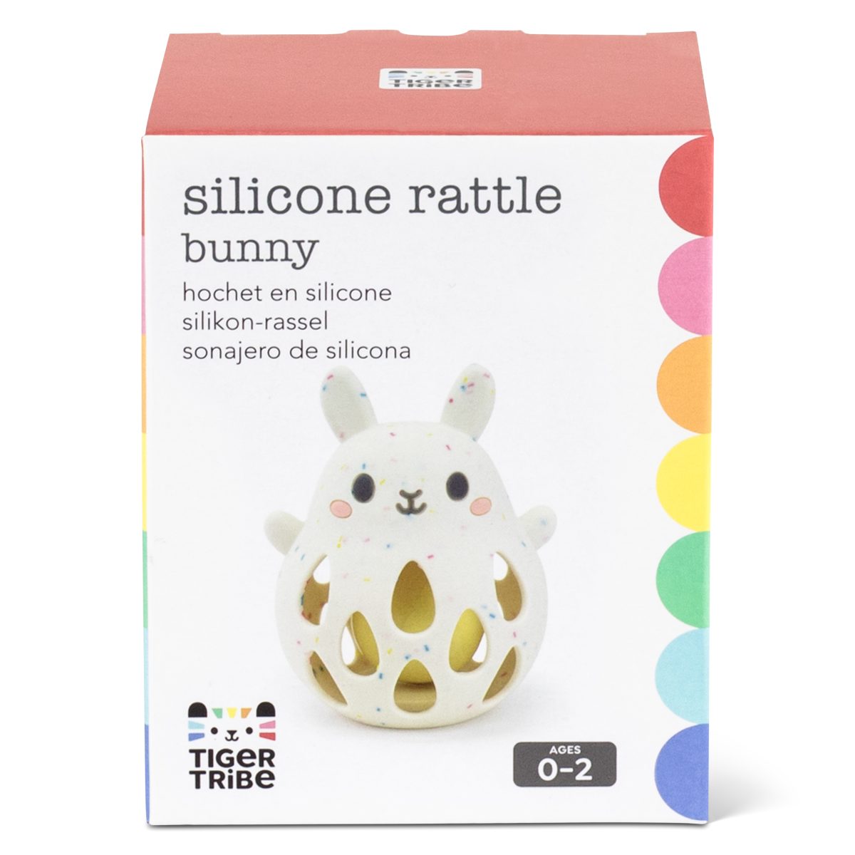 1-1017_Silicone-Rattle-Bunny Tiger Tribe: silikonowa grzechotka królik - obrazek 3