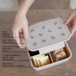 3 Sprouts Lunchbox Bento Blueberry Taupe - obrazek 2