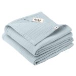 BIBS: 2 pieluszki muślinowe 100% ORGANIC COTTON BABY BLUE 70x70cm
