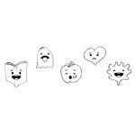 CREA LIGN: Drewniane stempelki Emocje - obrazek 3