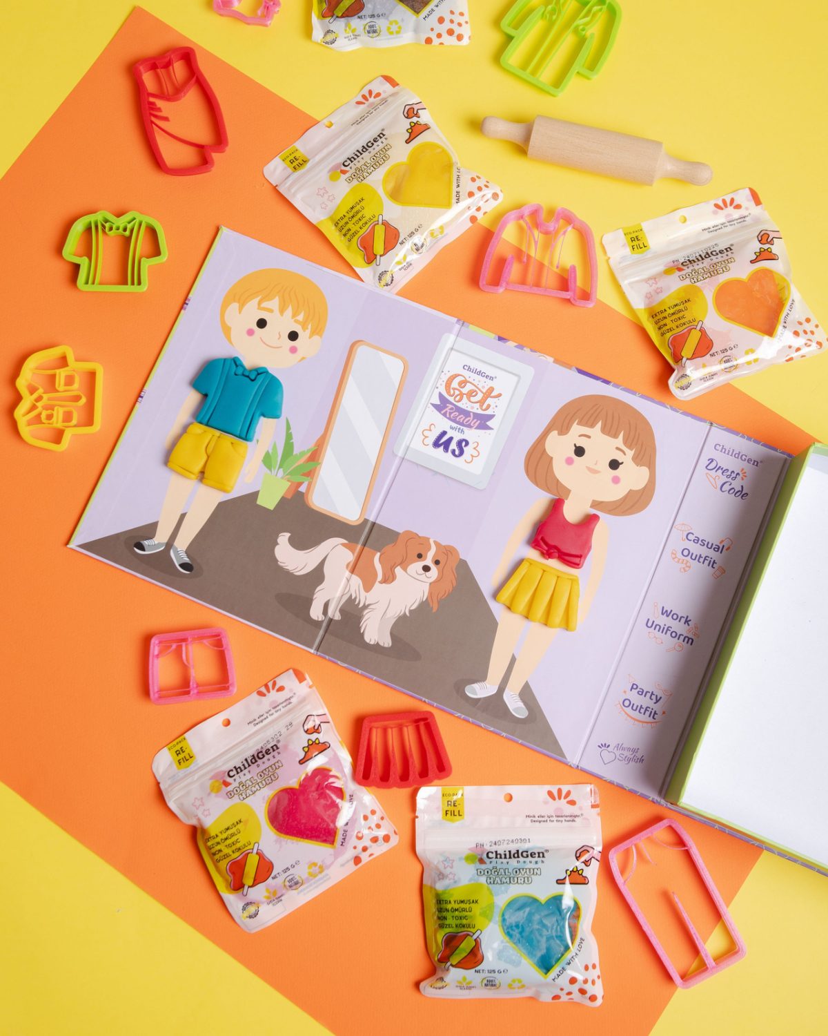 ChildGen: Zestaw kreatywny MODA, 100% naturalna ciastolina i akcesoria - obrazek 2