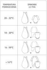 Lassig Śpiworek 2,5 tog Cozy Home Sprinkle taupe, rozm. 74-80 cm - obrazek 6