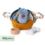 Lilliputiens Przytulanka piesek Jules z koszyczkiem i akcesoriami 12 m+