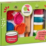 ChildGen: Zestaw kreatywny OWOCE I WARZYWA, 100% naturalna ciastolina i akcesoria