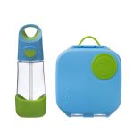 b.box: Zestaw Lunchbox + Butelka tritanowa ze słomką 450 ml, Ocean Breeze
