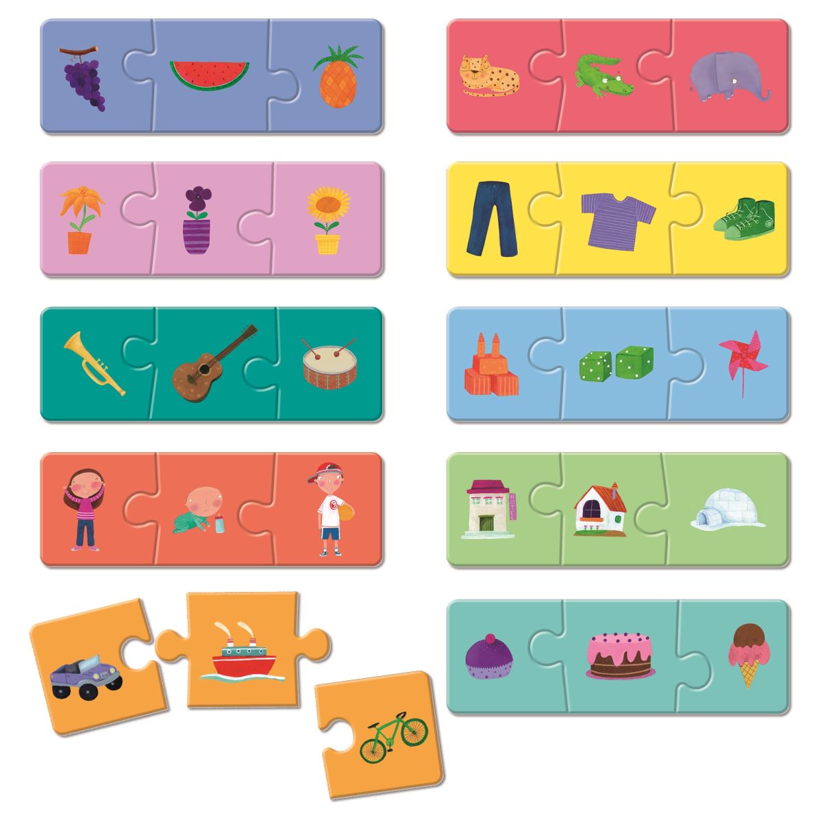 22525 SCATOLA LUDATTICA: TRIO Montessori – puzzle – GRUPOWANIE LOGICZNE - obrazek 2