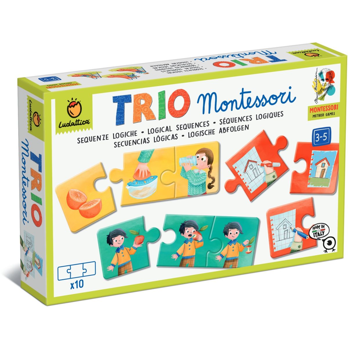 LUDATTICA: TRIO Montessori – puzzle – CIĄGI LOGICZNE - obrazek 1