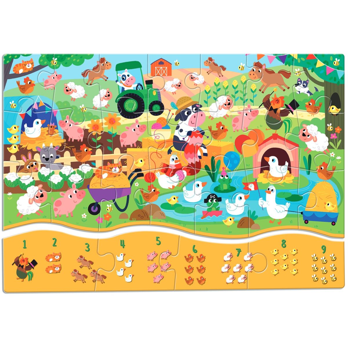 22570 PUZZLE Ludattica: Puzzle 123 – MATEMATYCZNE puzzle dla najmłodszych – WIEŚ - obrazek 2