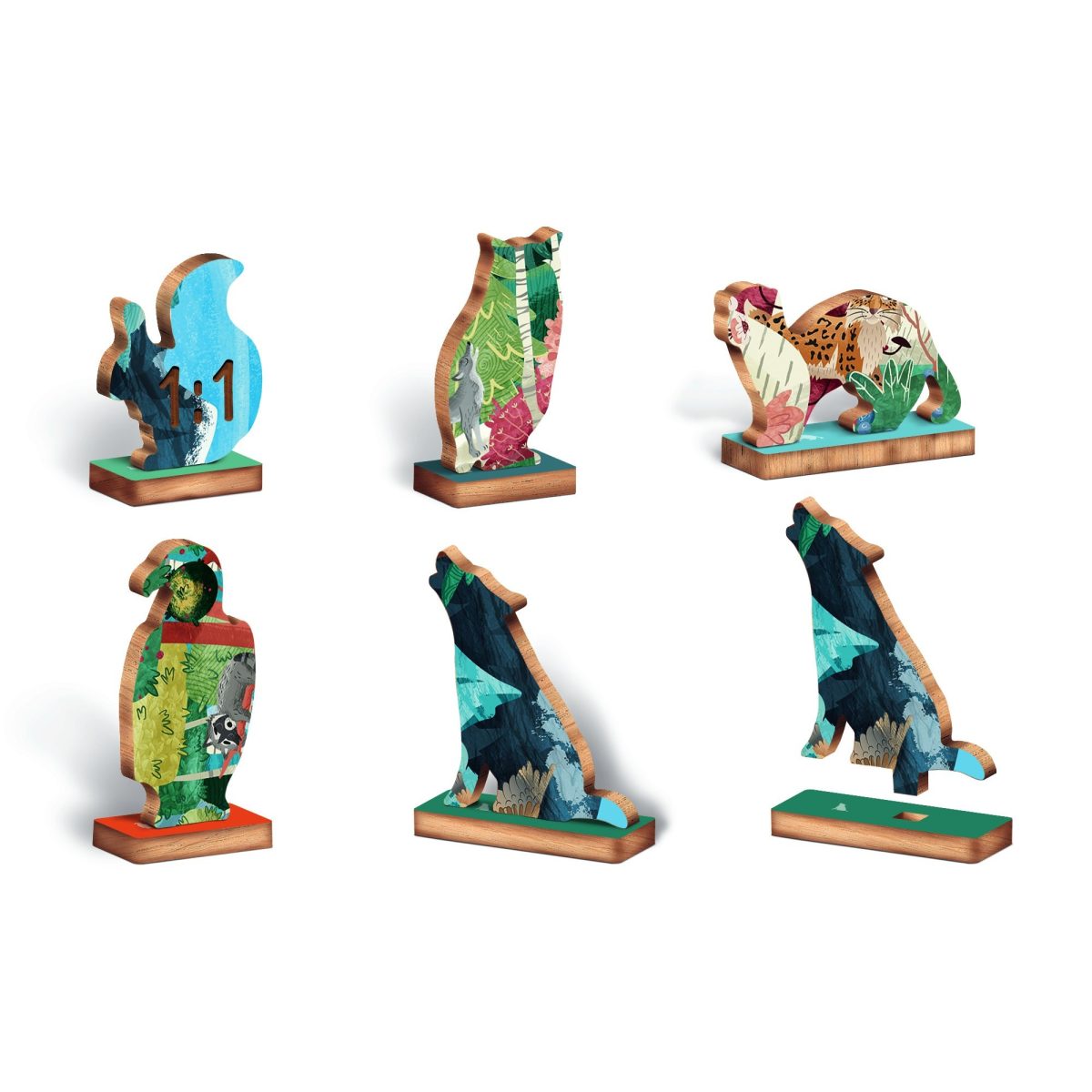 LUDATTICA: DREWNIANE puzzle KONTUROWE – TAJGA 48 el. - obrazek 3