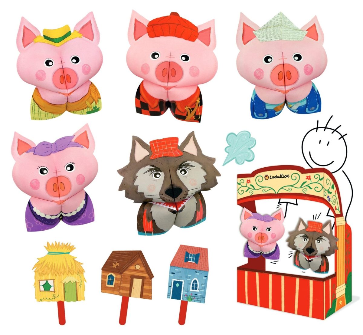 LUDATTICA: MY STORY ORIGAMI – „Trzy małe świnki” – TEATRZYK DIY - obrazek 3