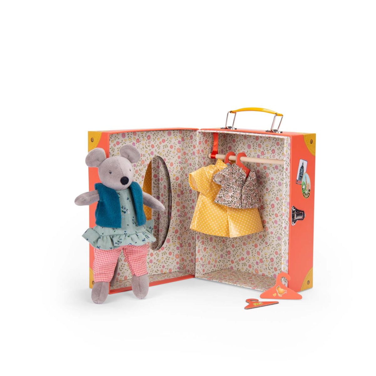 Moulin Roty: Walizka z garderobą myszki NINI / LA GRANDE FAMILLE - obrazek 1