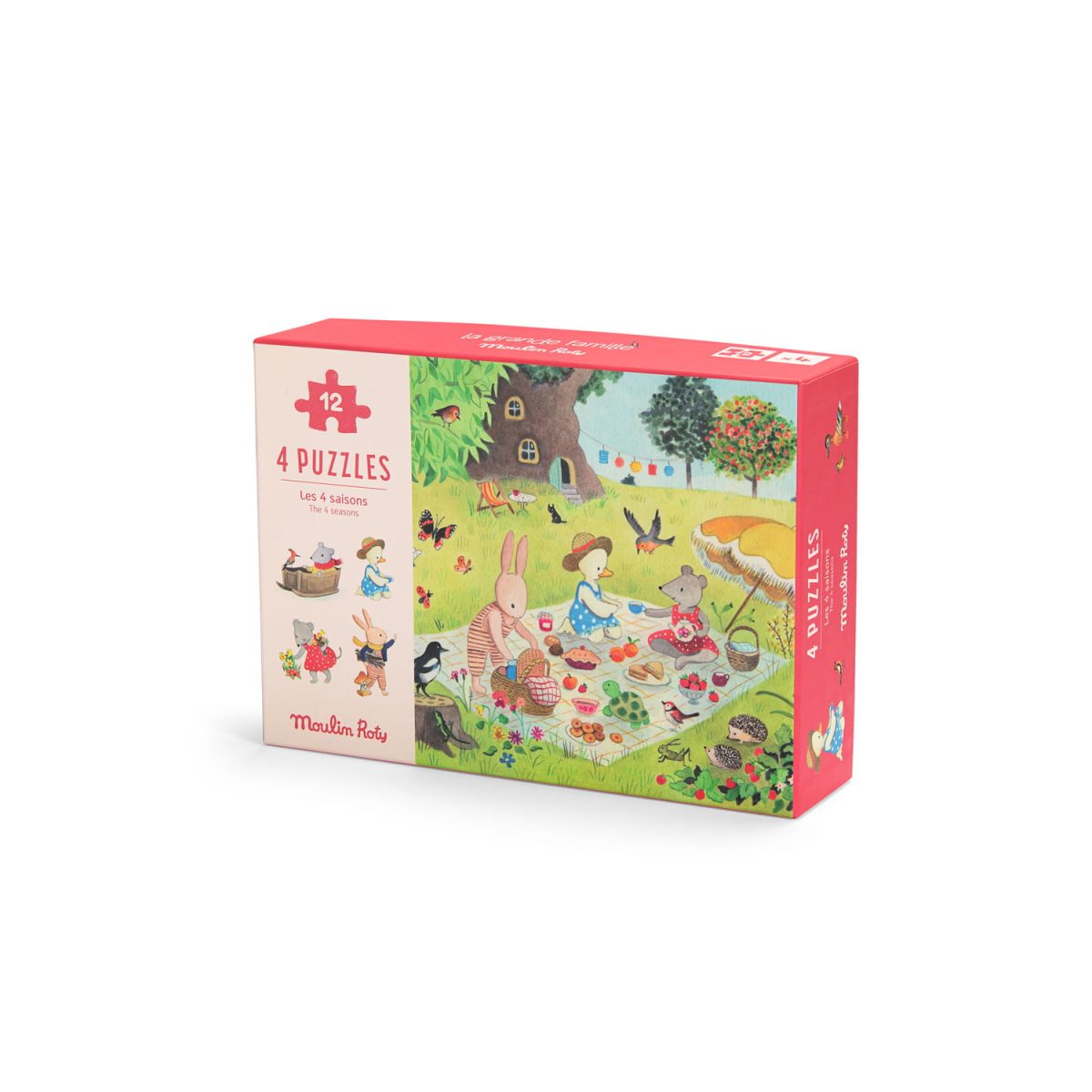 632440_1 Moulin Roty: Puzzle kartonowe "PORY ROKU" Grande Famille 3+ - obrazek 4