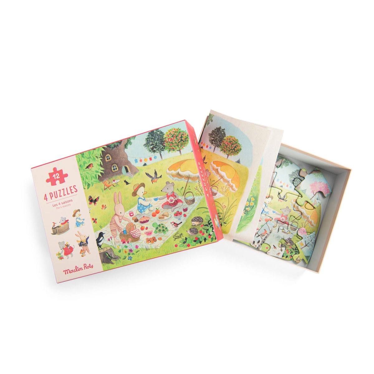 632440_2 Moulin Roty: Puzzle kartonowe "PORY ROKU" Grande Famille 3+ - obrazek 2