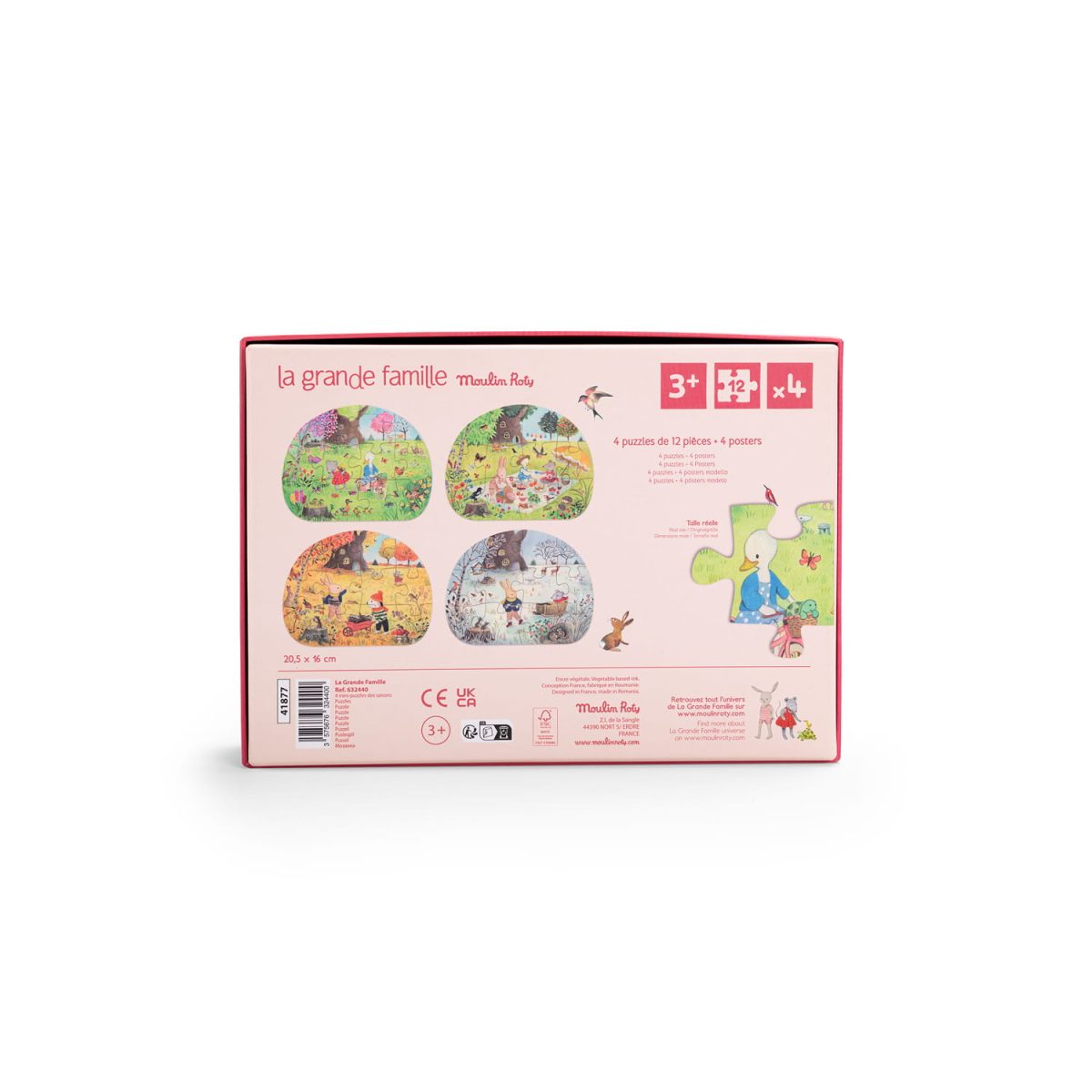 632440_5 Moulin Roty: Puzzle kartonowe "PORY ROKU" Grande Famille 3+ - obrazek 3
