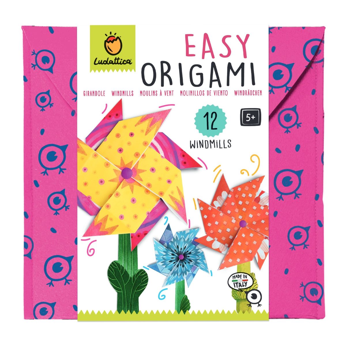 LUDATTICA: EASY ORIGAMI – zestaw kreatywny – WIATRACZKI - obrazek 1