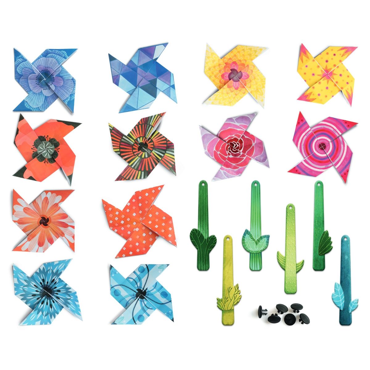 LUDATTICA: EASY ORIGAMI – zestaw kreatywny – WIATRACZKI - obrazek 2