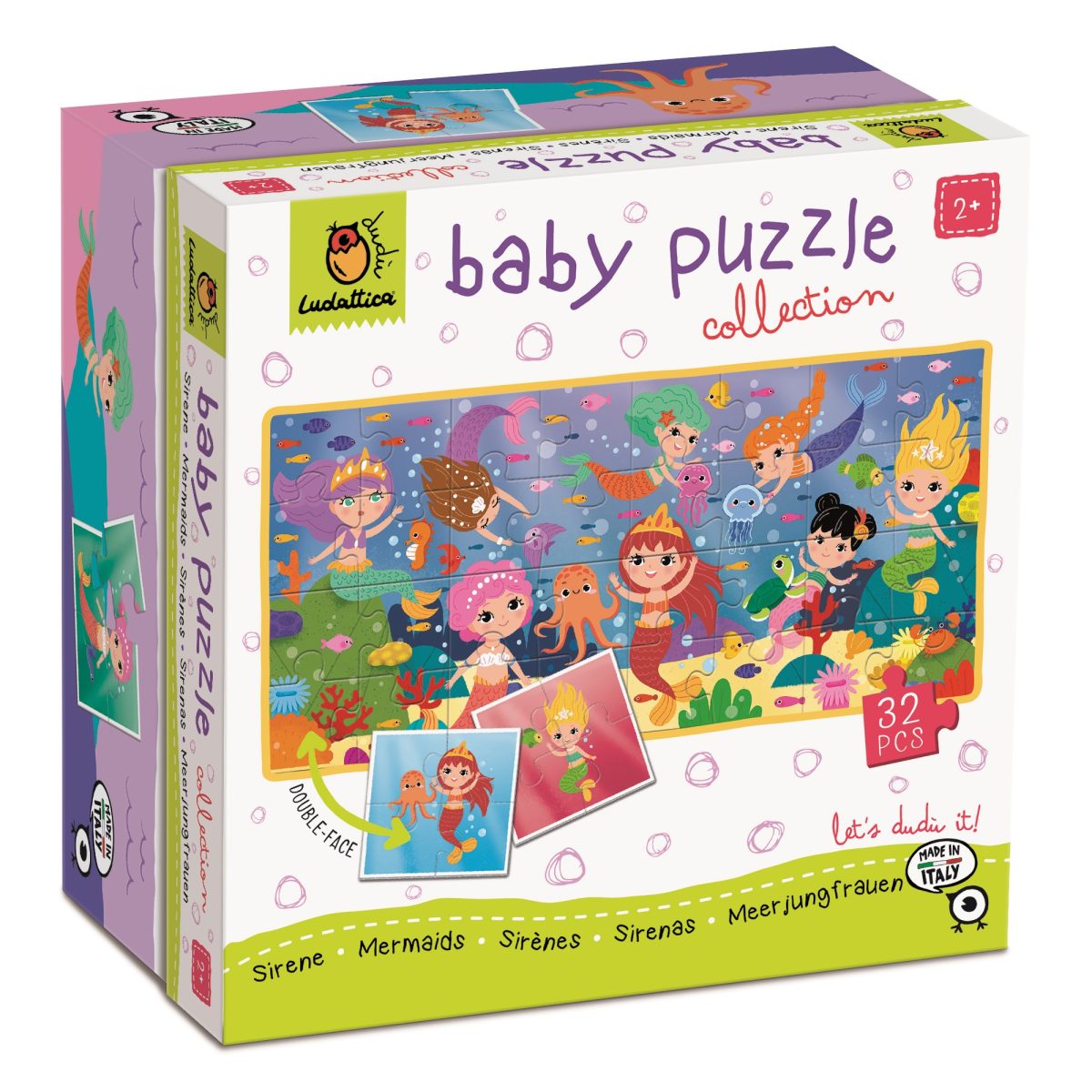 Ludattica: DWUSTRONNE puzzle dla najmłodszych – SYRENKI / Baby puzzle - obrazek 1