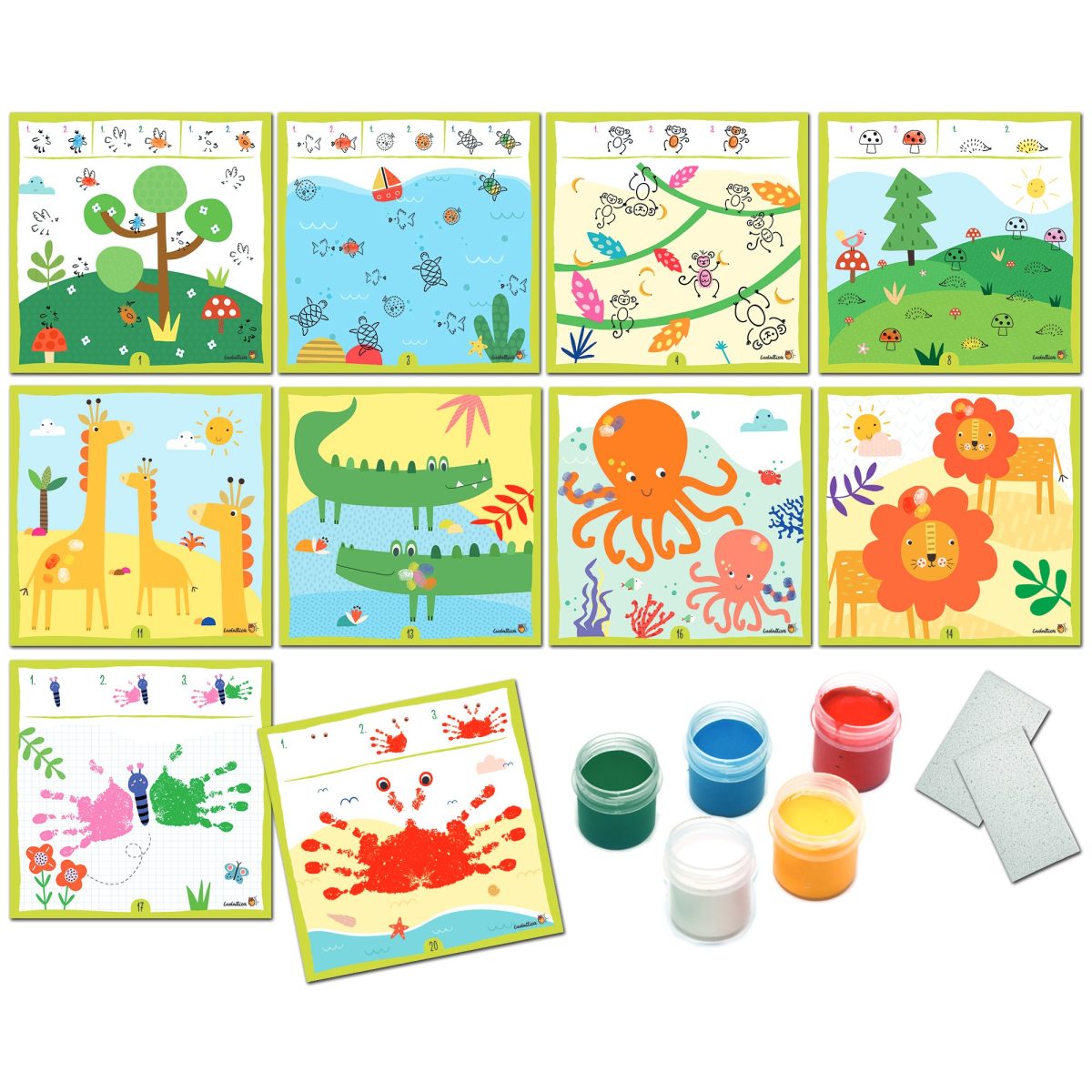 LUDATTICA: MALOWANIE ODCISKIEM PALCA – zestaw dla najmłodszych - crea dudù - obrazek 2