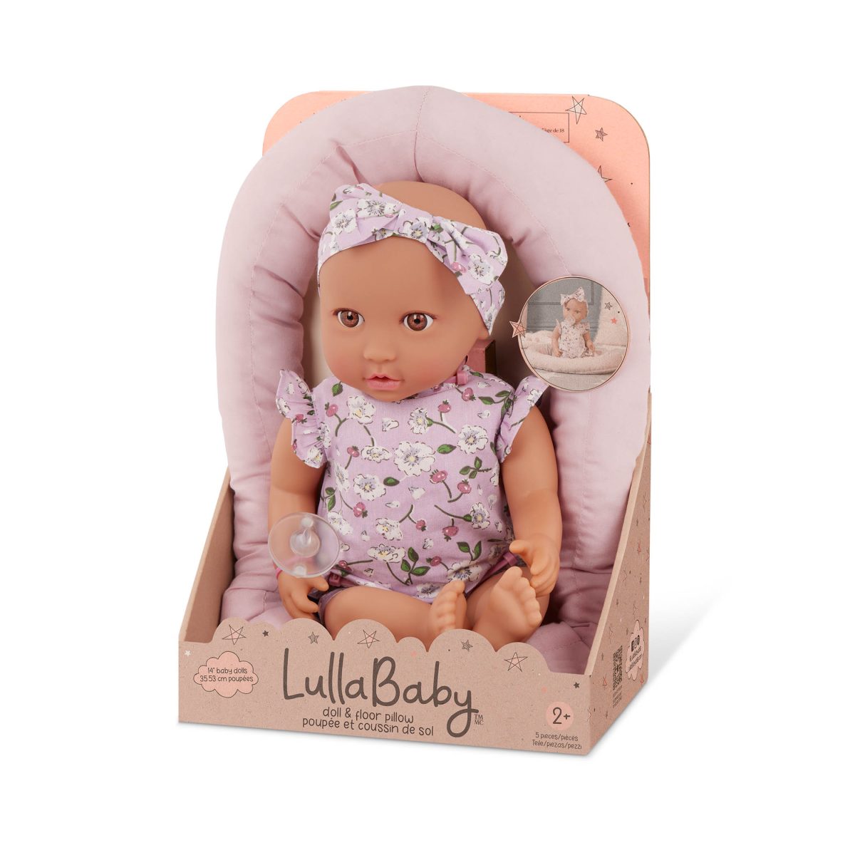 LBY7672Z_PKG LullaBaby: Lalka NIEMOWLĘ, z KOKONEM niemowlęcym - obrazek 3