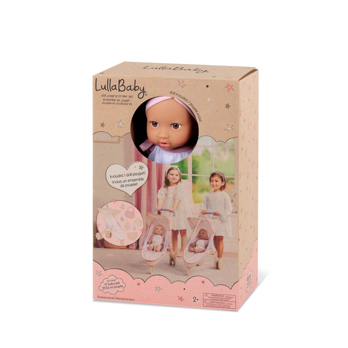 LBY7691_PKG1 LullaBaby: Lalka NIEMOWLAK z WÓZKIEM i akcesoriami – ZESTAW PREZENTOWY - obrazek 4