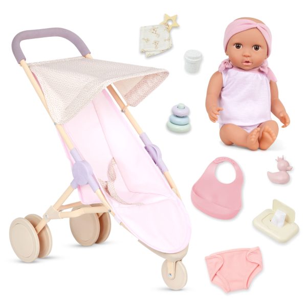 LullaBaby: Lalka NIEMOWLAK z WÓZKIEM i akcesoriami – ZESTAW PREZENTOWY