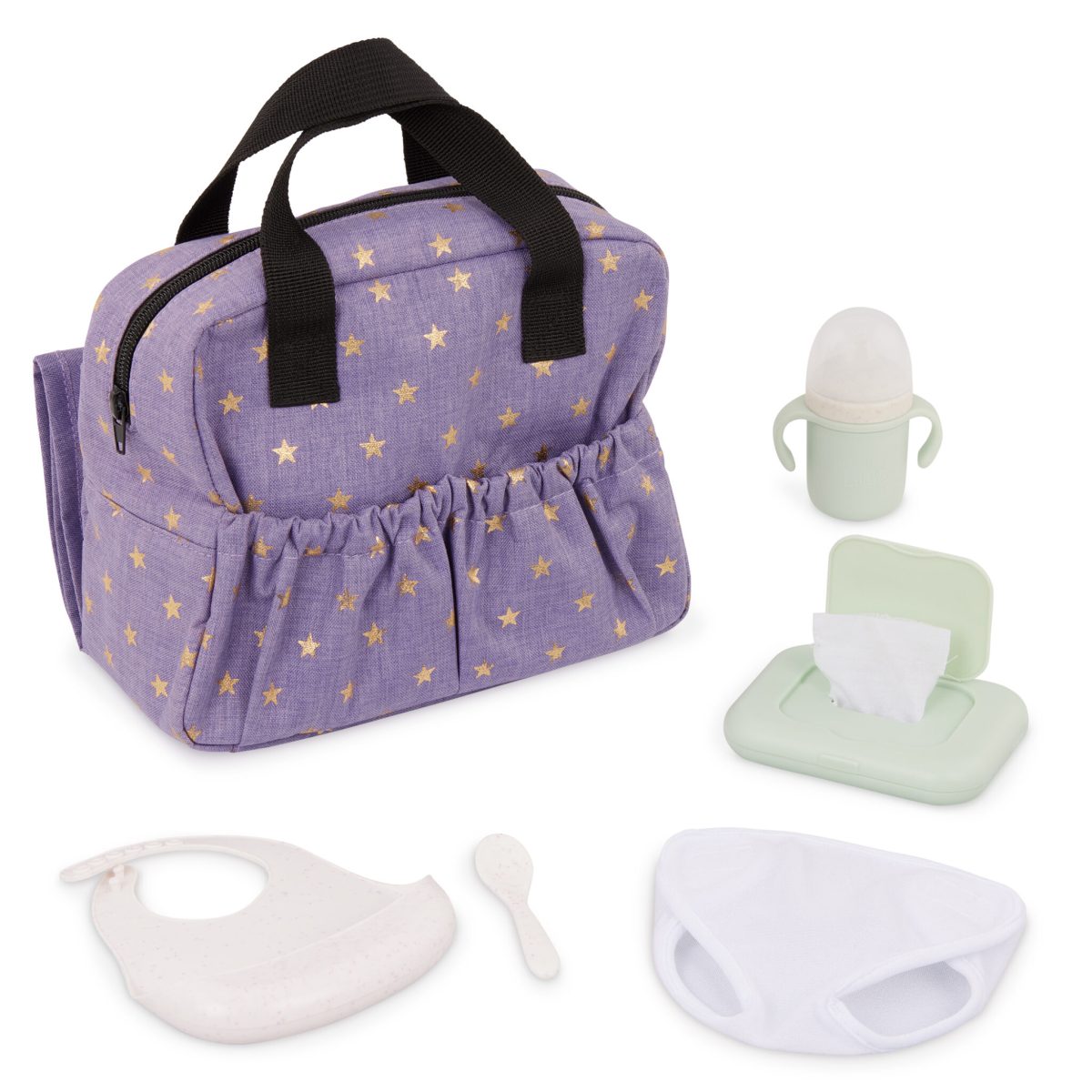 LullaBaby: Torba do przewijania, z akcesoriami do karmienia lalki niemowlaka - obrazek 1
