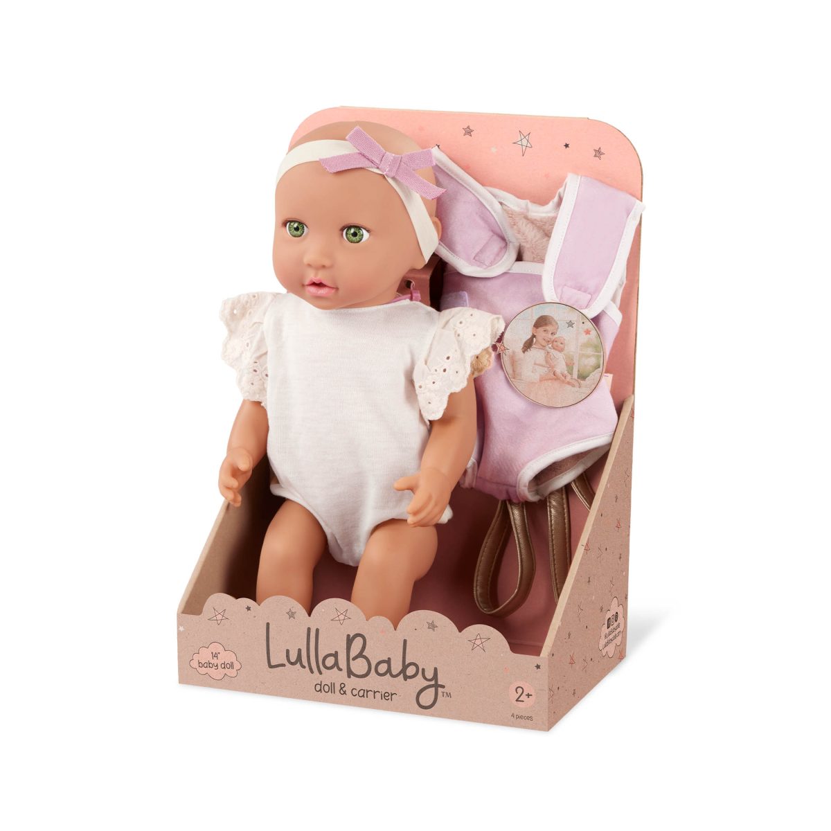 LBY7695_PKG1 LullaBaby: Lalka NIEMOWLĘ, z NOSIDEŁKIEM - obrazek 6