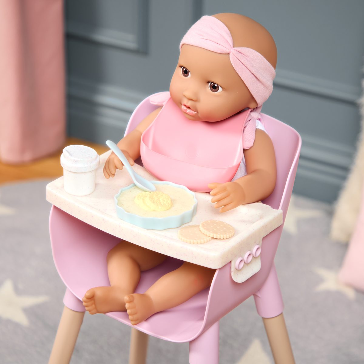LBY7709_LBY7243_LS_B LullaBaby: Krzesełko do karmienia lalki NIEMOWLAKA - obrazek 2