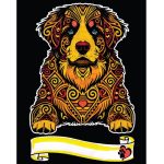 COLORVELVET: Kolorowanka Welwetowa A4 Berneński pies pasterski